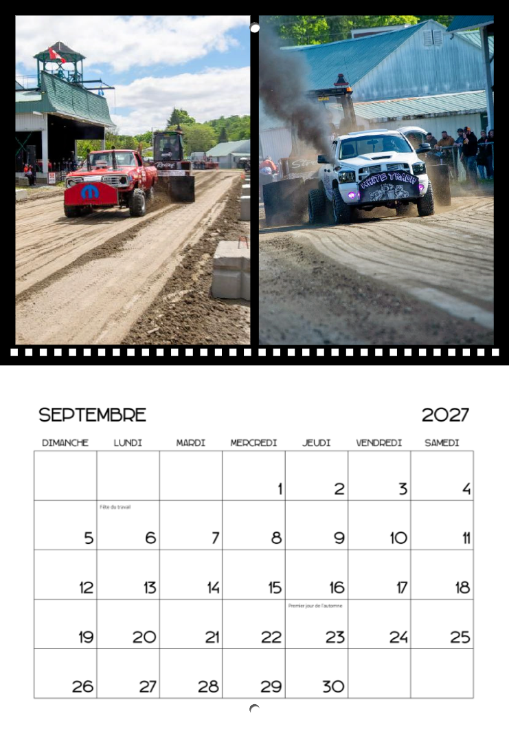 Calendrier: Tires de Pick-up Ayer's Cliff 2026