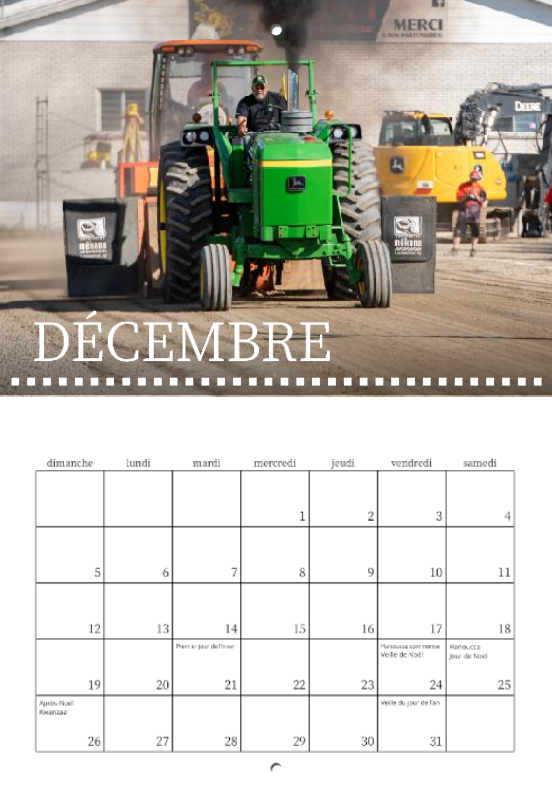 Calendrier: Tires Tracteurs Honfleur Édition 2026