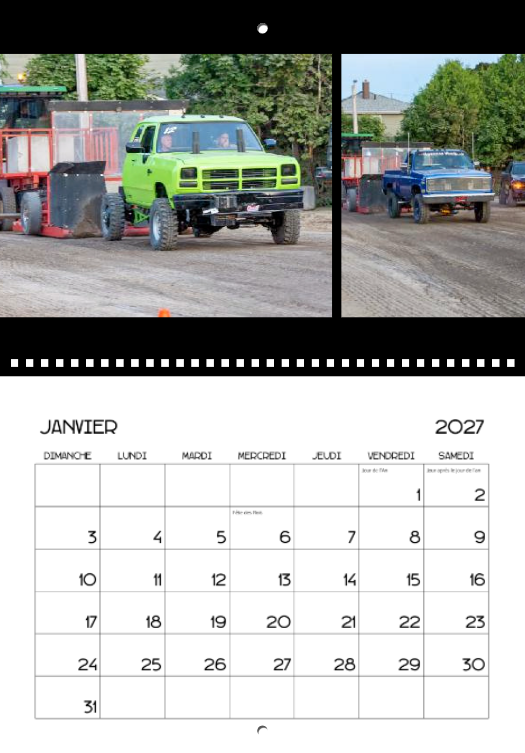 Calendrier: Tires de Pick-up Groupe Belzile Dickner Expo 2026 (Pré-vente)