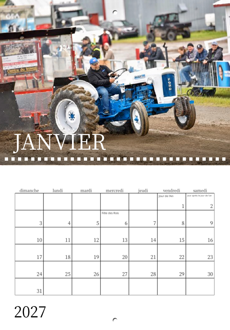 Calendrier: Tires Saint-Pascal Édition 2026