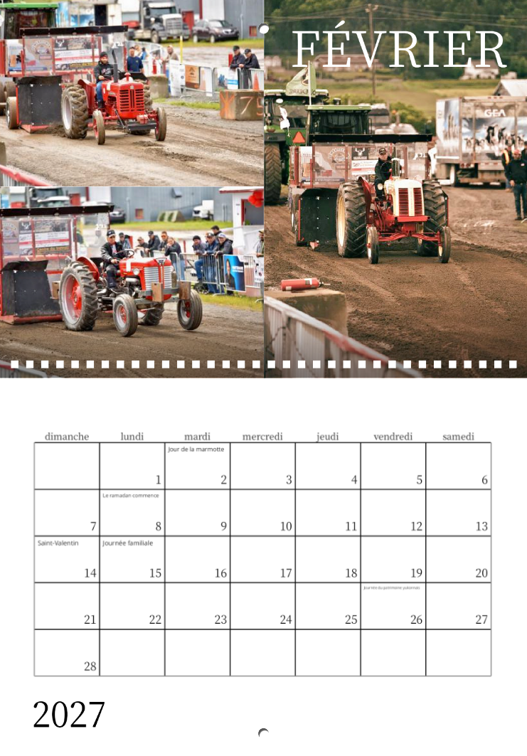 Calendrier: Tires Saint-Pascal Édition 2026