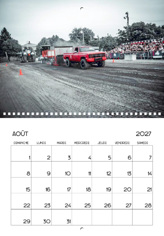 Calendrier: Tires de Pick-up Groupe Belzile Dickner Expo 2026 (Pré-vente)