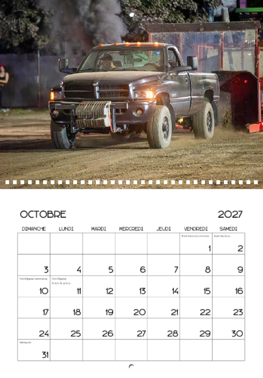 Calendrier: Tires de Pick-up Groupe Belzile Dickner Expo 2026 (Pré-vente)