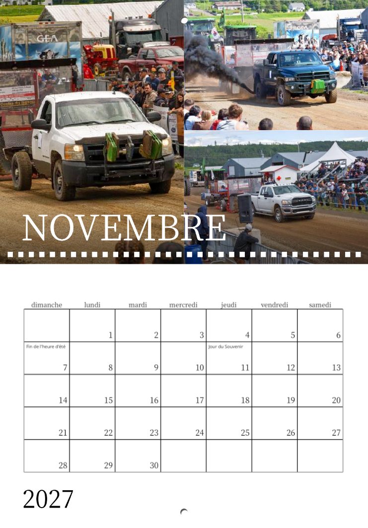 Calendrier: Tires Saint-Pascal Édition 2026