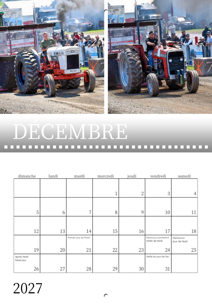 Calendrier: Tires Saint-Pascal Édition 2026