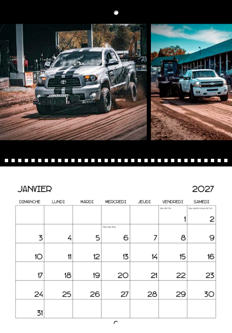 Calendrier: Tires de Pick-up Ayer's Cliff 2026