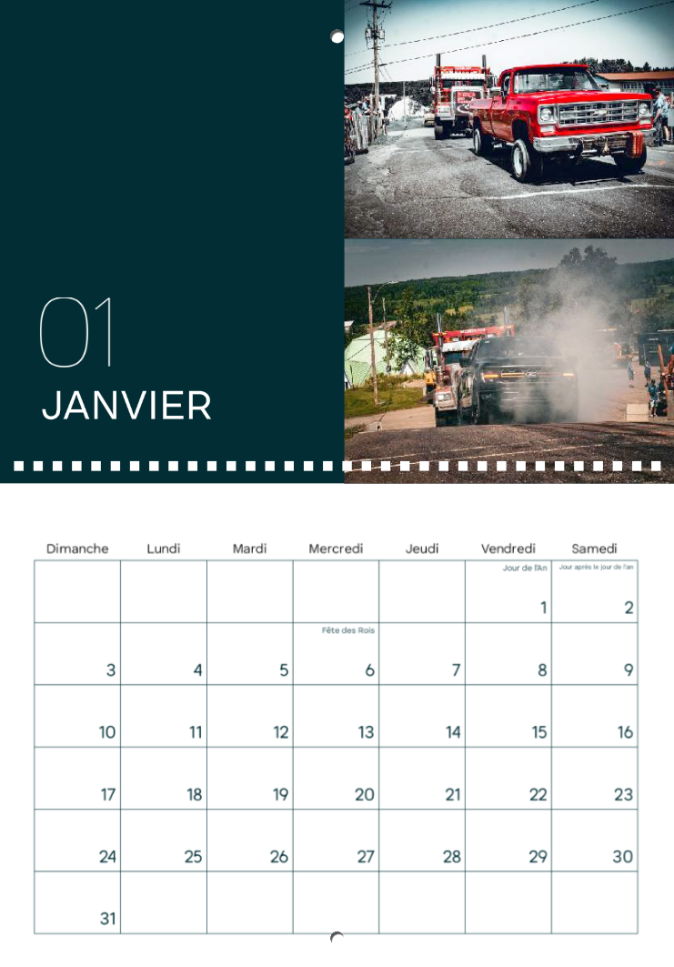 Calendrier: Tires 4x4 Provincial Garage Steve Gamache 2026