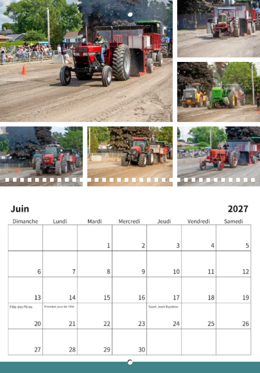 Calendrier: Tires de Tracteurs Équipements Sanitaires G.G Expo Rimouski 2026 (Pré-vente)