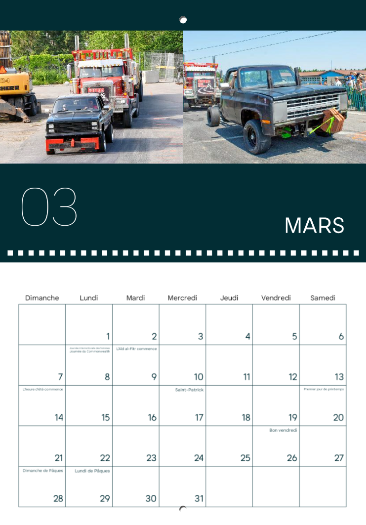Calendrier: Tires 4x4 Provincial Garage Steve Gamache 2026