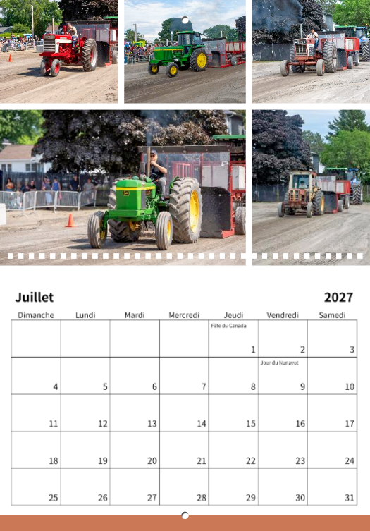 Calendrier: Tires de Tracteurs Équipements Sanitaires G.G Expo Rimouski 2026 (Pré-vente)