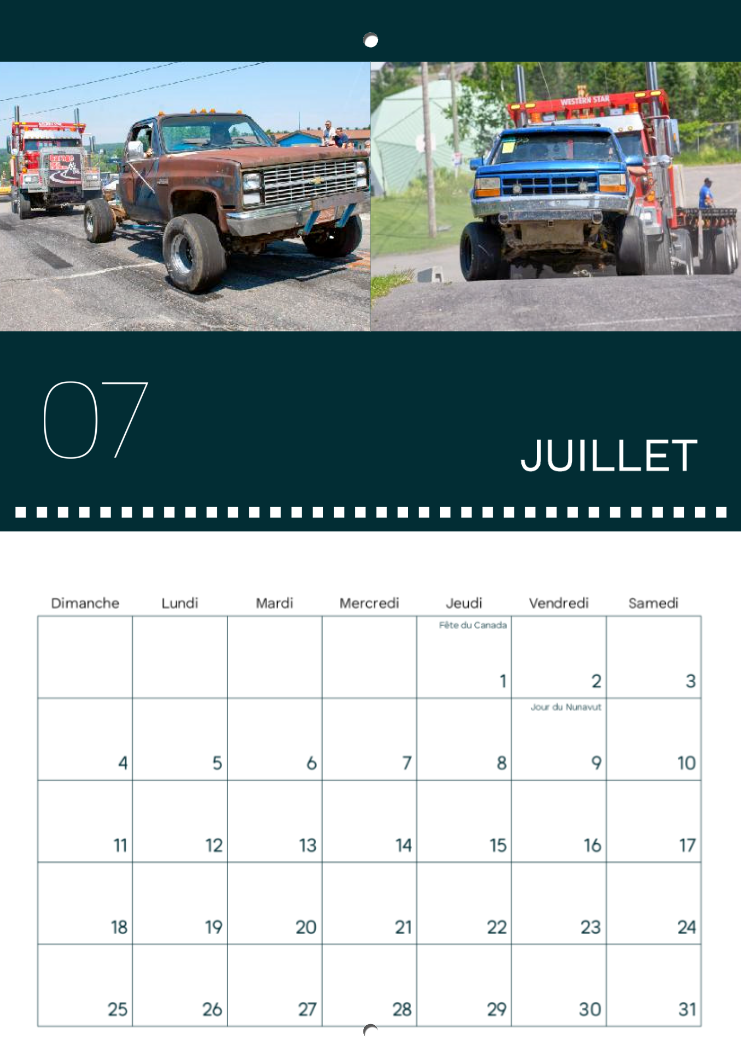 Calendrier: Tires 4x4 Provincial Garage Steve Gamache 2026