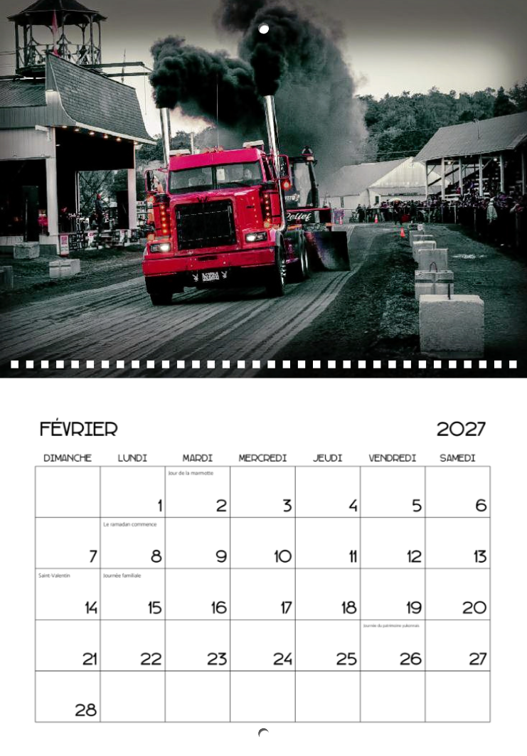 Calendrier: Tires de Pick-up Ayer's Cliff 2026