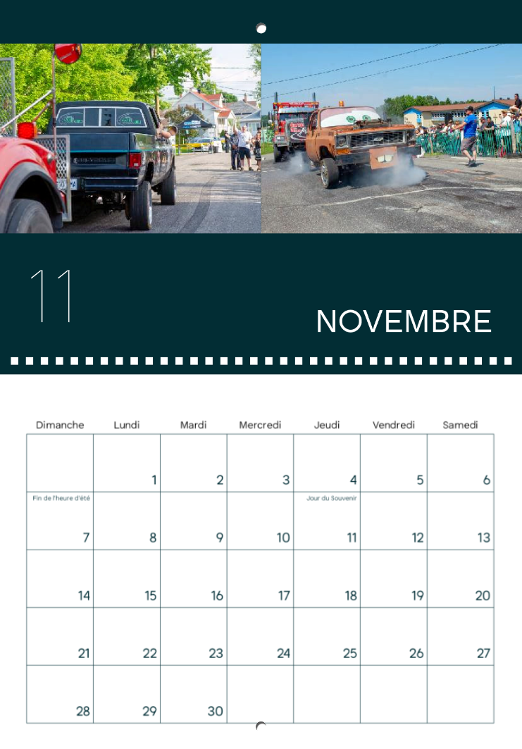 Calendrier: Tires 4x4 Provincial Garage Steve Gamache 2026