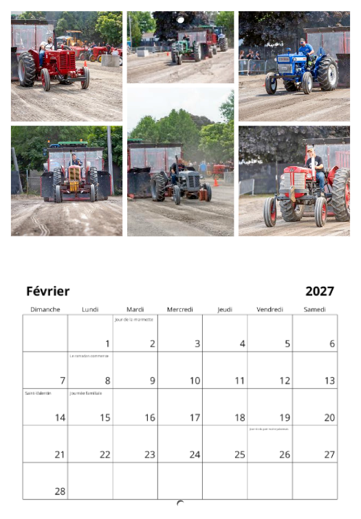 Calendrier: Tires de Rimouski Expo 2026 (Pré-vente)