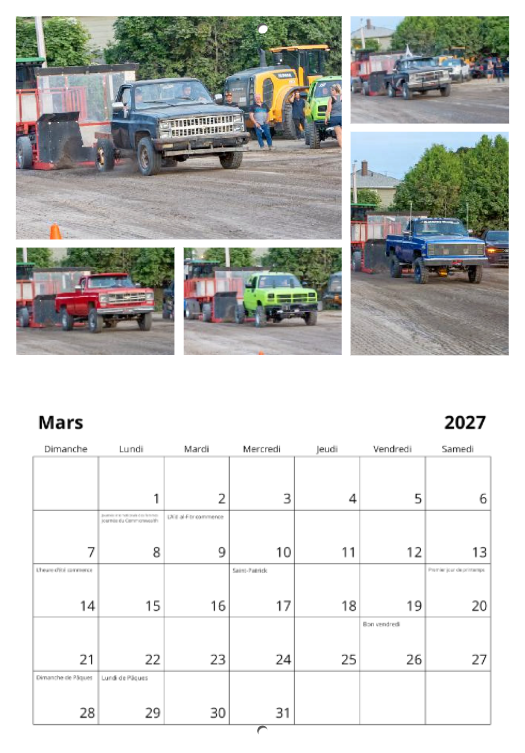 Calendrier: Tires de Rimouski Expo 2026 (Pré-vente)