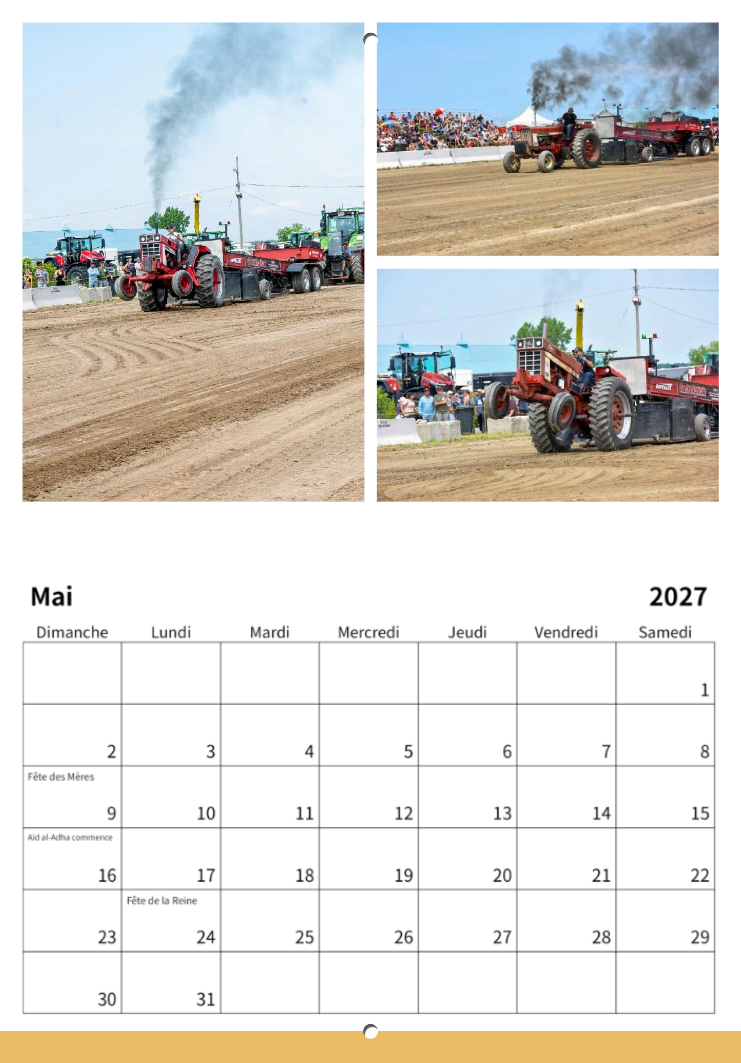 Calendrier: Tires Tracteurs Calixa-Lavallée 2026