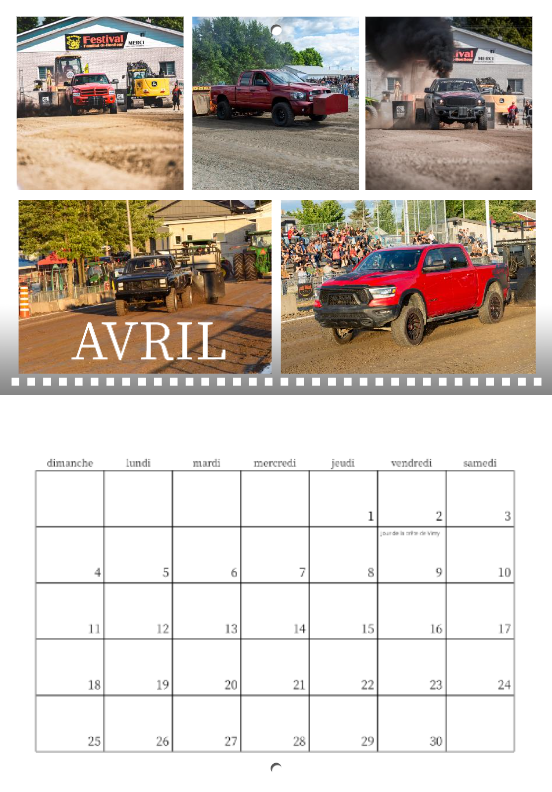 Calendrier: Tires Tracteurs Honfleur Édition 2026
