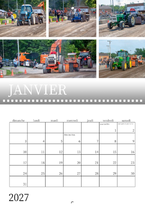 Calendrier: Tir de Tracteur de l'Ile-d'Orléans 2026 (Pré-vente)