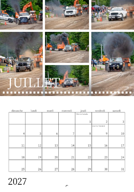 Calendrier: Tir de Tracteur de l'Ile-d'Orléans 2026 (Pré-vente)