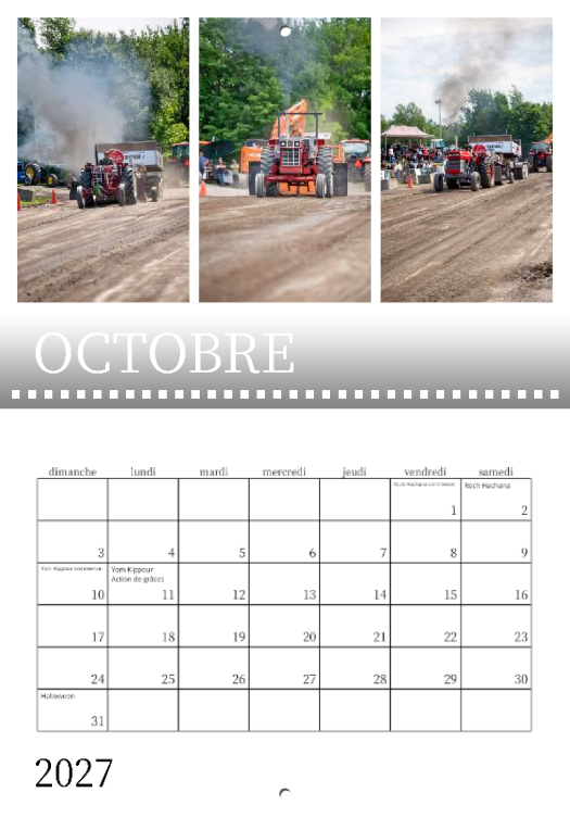Calendrier: Tir de Tracteur de l'Ile-d'Orléans 2026 (Pré-vente)