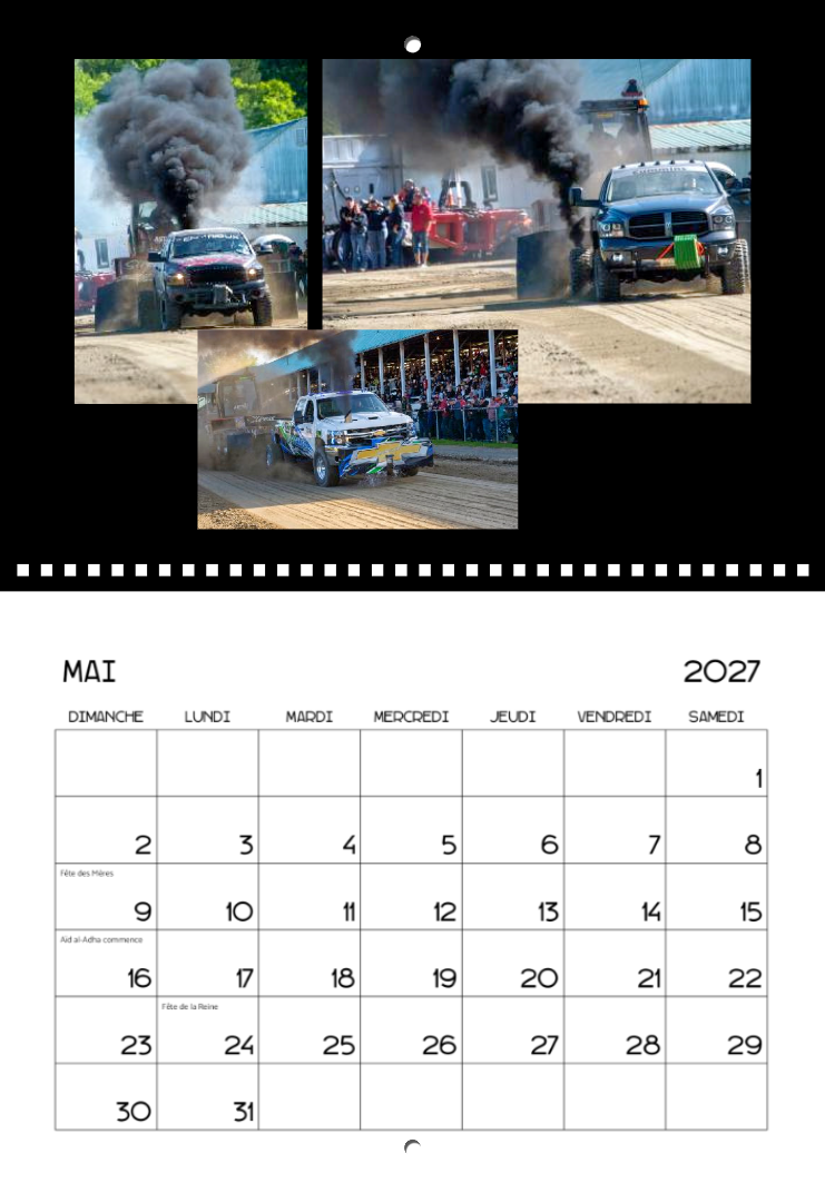 Calendrier: Tires de Pick-up Ayer's Cliff 2026