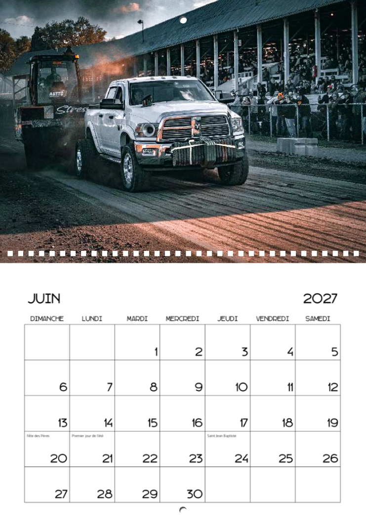 Calendrier: Tires de Pick-up Ayer's Cliff 2026
