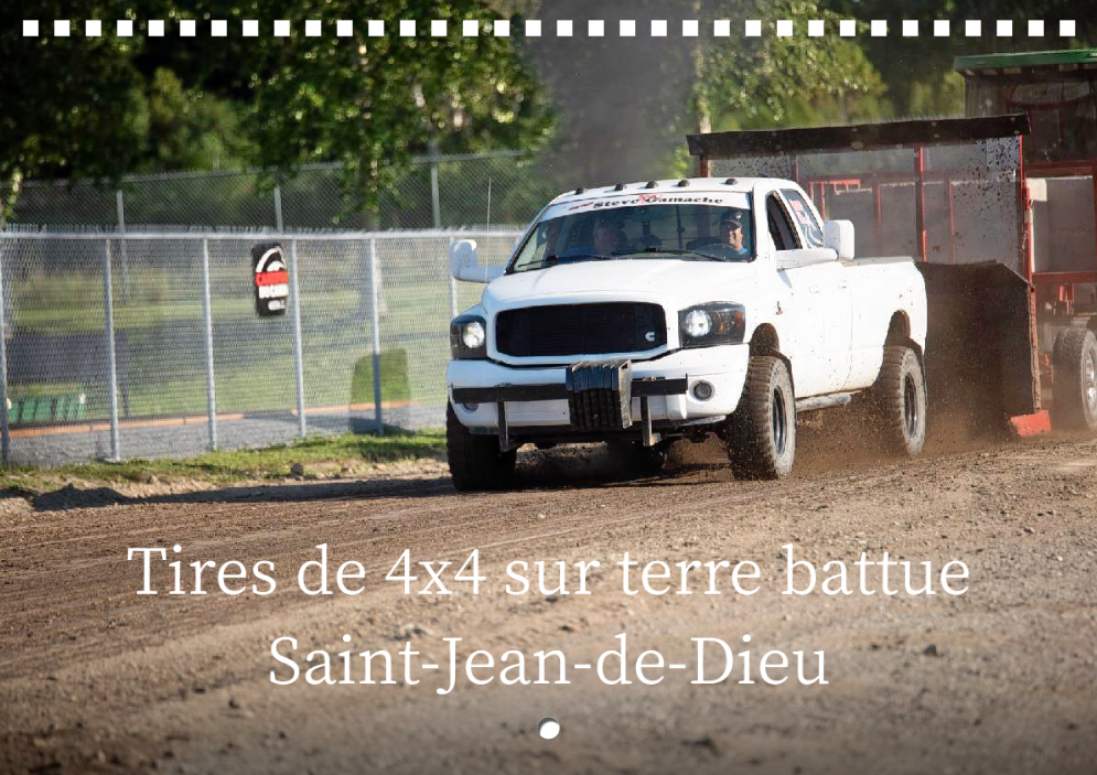 Calendrier: Tires de 4x4 sur terre battue Saint-Jean-de-Dieu 2026 (Pré-vente)