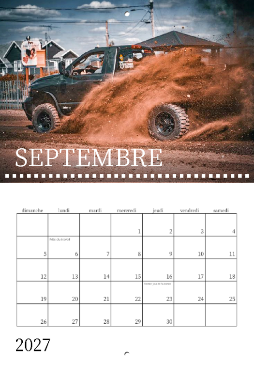 Calendrier: Tires de 4x4 sur terre battue Saint-Jean-de-Dieu 2026 (Pré-vente)